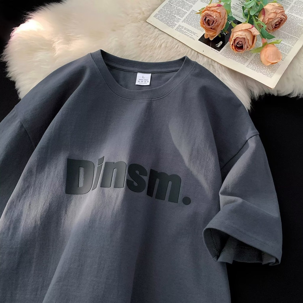 COD 2025 American Heavyweight White Short Sleeve T-Shirt for Men Summer Vibe Round Neck Loose Letter