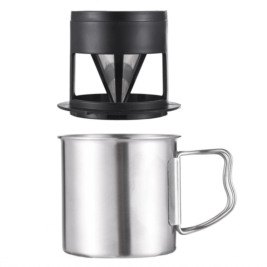 Yeranoutdoor.th Aomiun Camping Mug พร้อม Coffee Dripper 6.8oz Stainless Steel Cup ที่จับได้