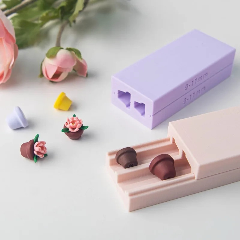 นุ่ม Pottey มินิดอกไม้หม้อ Rolling แม่พิมพ์สามมิติ Pottey แจกัน Clay Rolling ถูแม่พิมพ์ DIY เครื่องมือทําด้วยมือ