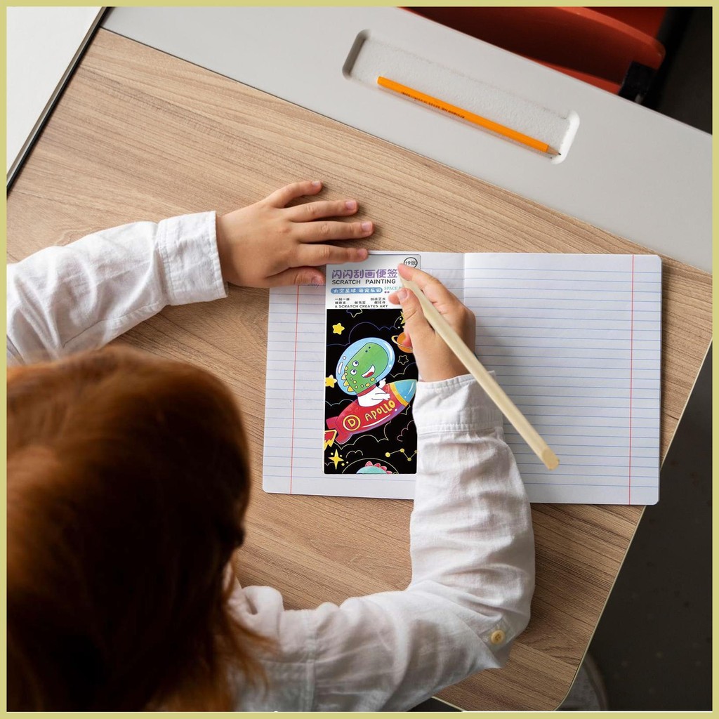Scratch off Art กระดาษ Scratch off ชุดกระดาษ Scratch off Art Crafts Notes Art Craft Kit Creative Int