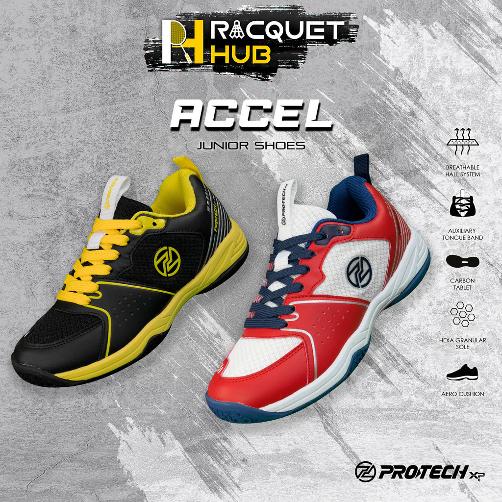 Protech "Accel" Badminton Court Shoes (ขนาดจูเนียร์)