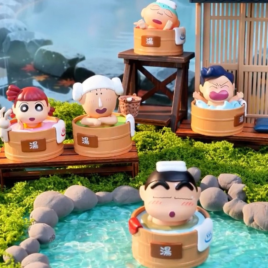 ✨8.8 ร้าน✨[ของแท้] Crayon Shin-Chan Hot Spring Series กล่องปริศนาเม็ดน่ารัก✨มีจําหน่ายสําหรับทางเลือก✨