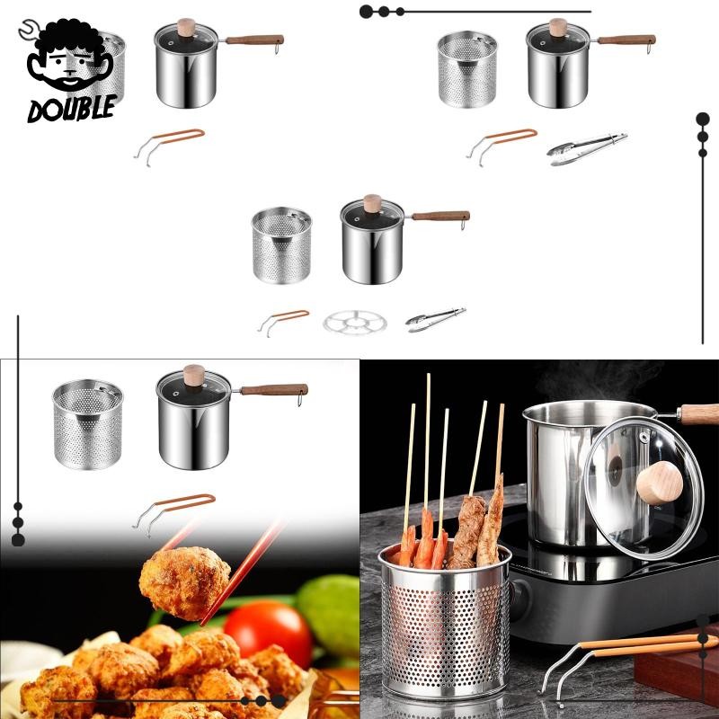 [Tisity] ทอด Estate Frituchter หม้อกระทะนมหม้อทําอาหารปฏิบัติ Mini Frites Fries Chef Crockation ซอสเ