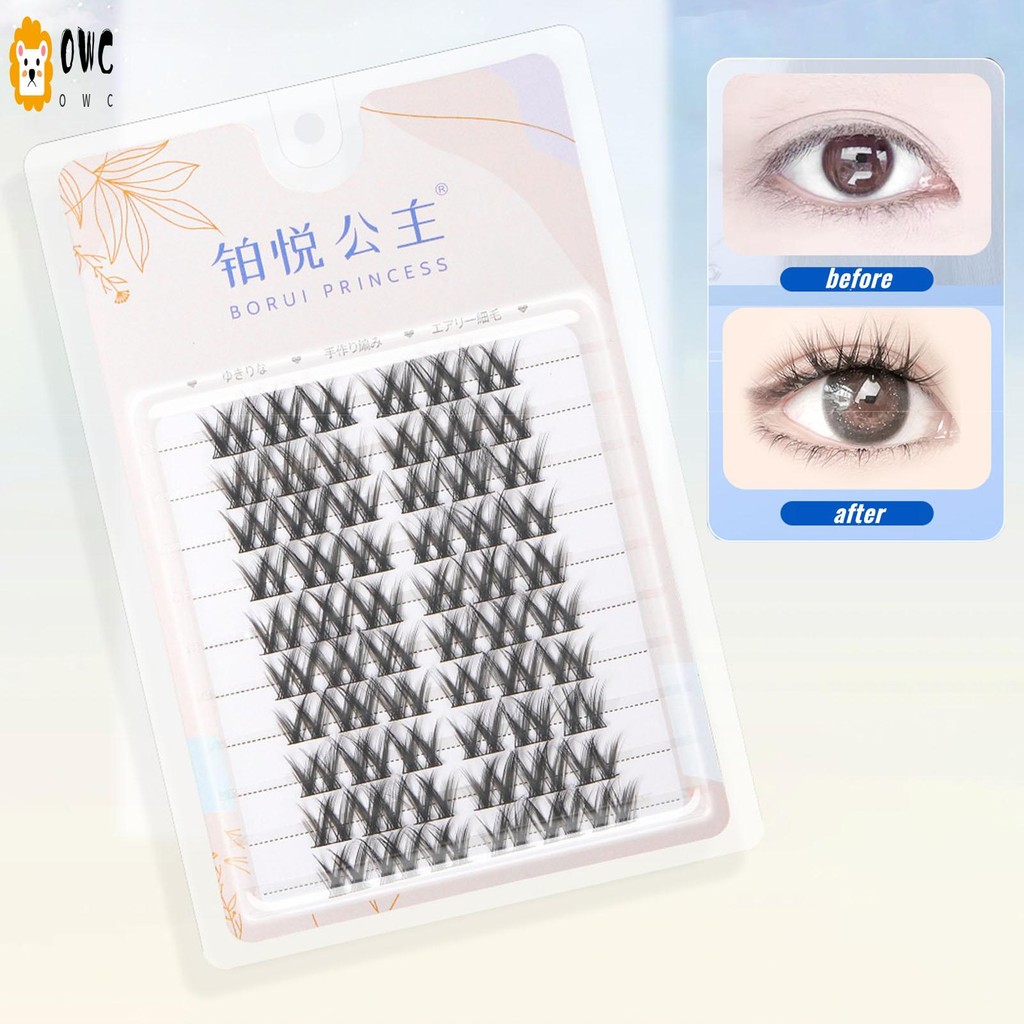 Lash Clusters Extensions คอนแทคเลนส์ Friendly Lash Clusters ยาว Wisps DIY ที่บ้าน