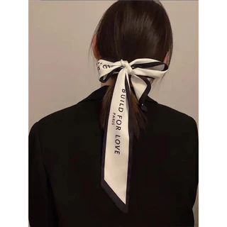 Vogue🌟พร้อมส่ง🌟 โบว์ผูกผม ลายน่ารักสไตล์เกาหลี แฟชั่นนำเทรน สีพื้น (VO-53)