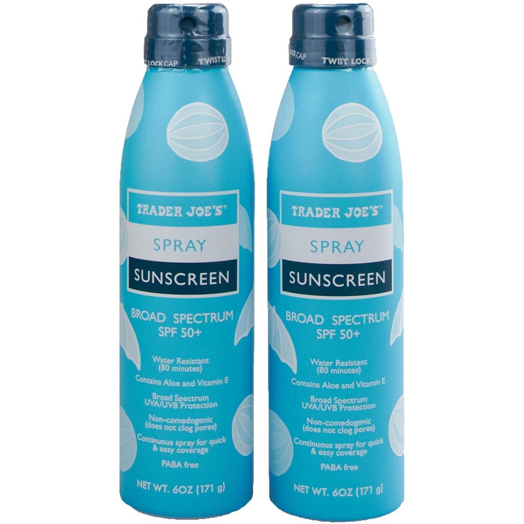 Trader Joes Nourish Spray Sunscreen SPF 50+ Broad Spectrum (2-Pack)