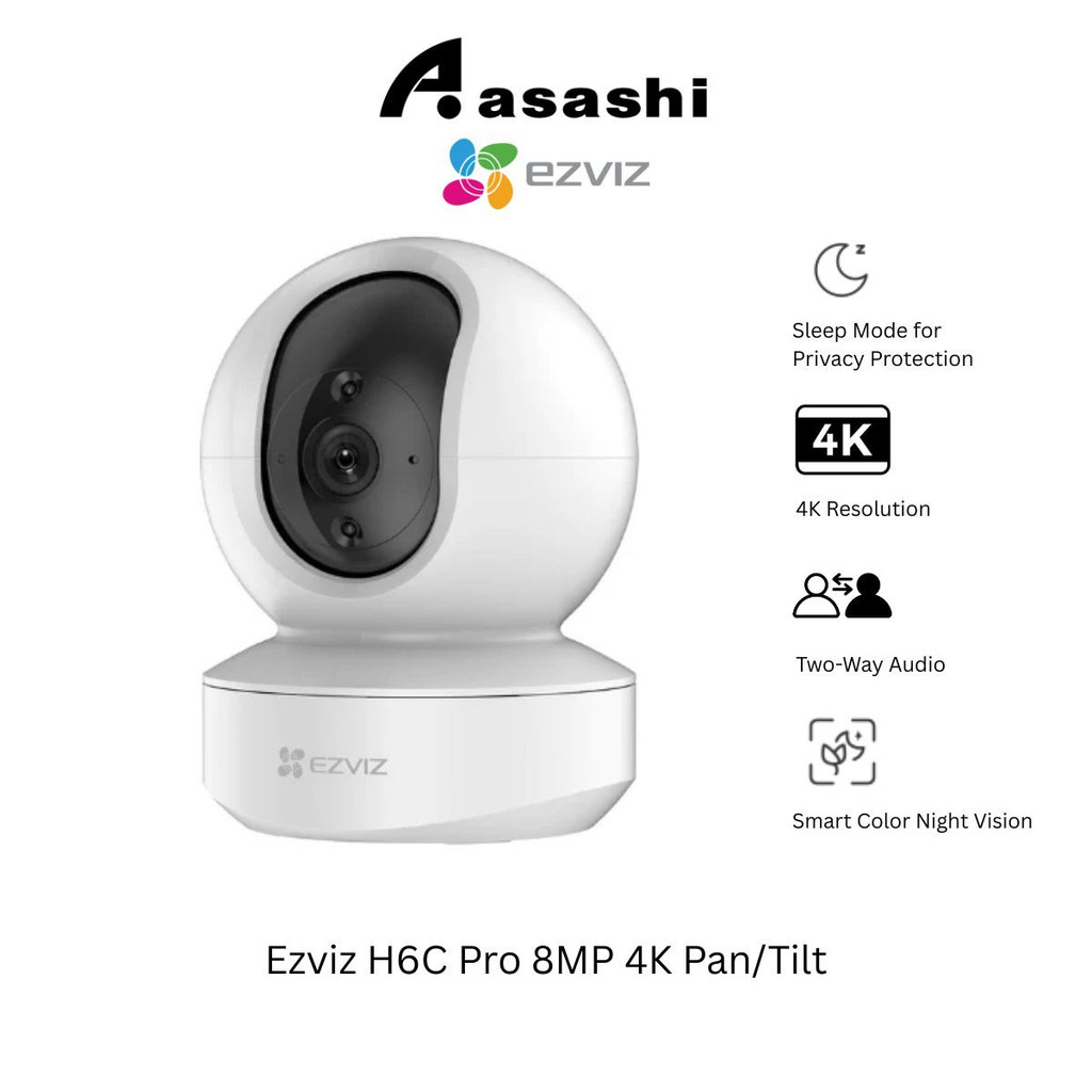 Ezviz H6C Pro 8MP 4K Pan/Tilt Motion Detection Two Way Talk การติดตามอัตโนมัติ H.265 Security 5G WiF