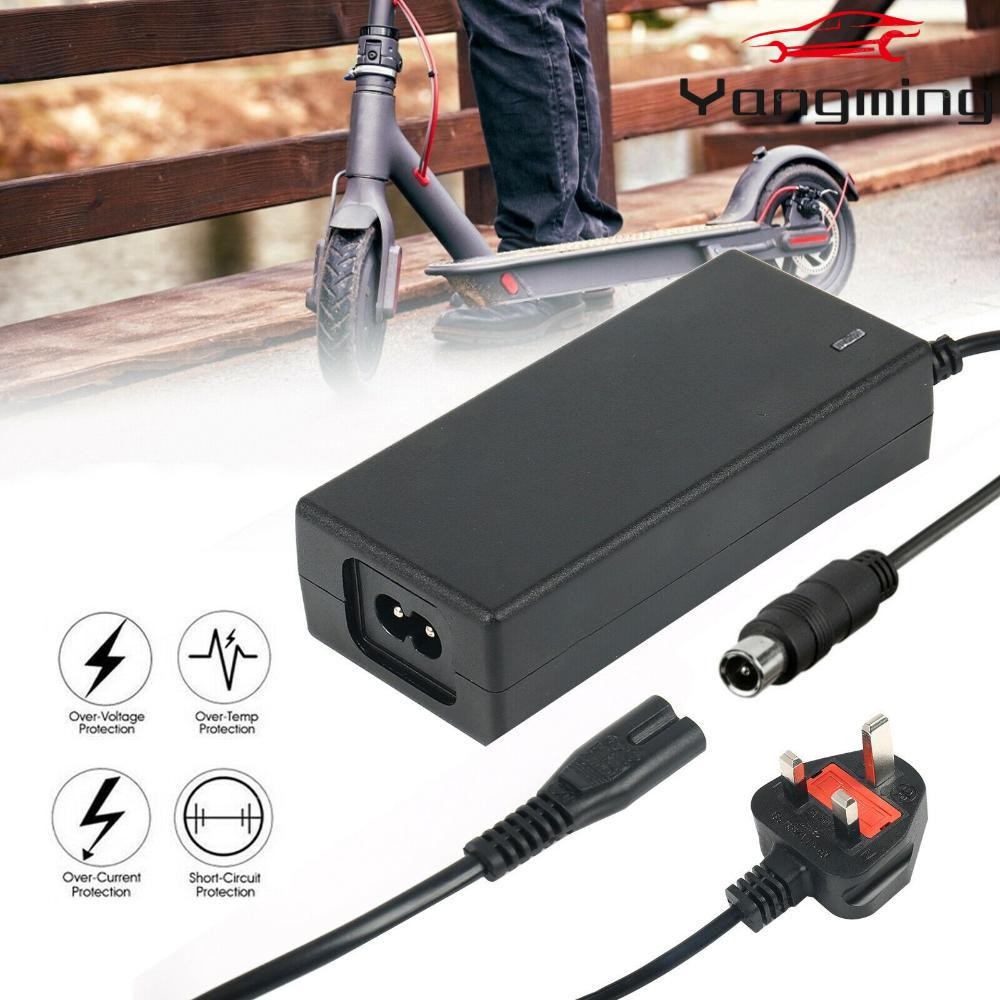 YANGMING UK Plug Professional Safety Li-on แบตเตอรี่ไฟฟ้าจักรยานอะแดปเตอร์สําหรับ M365/ Es1 2 3 4