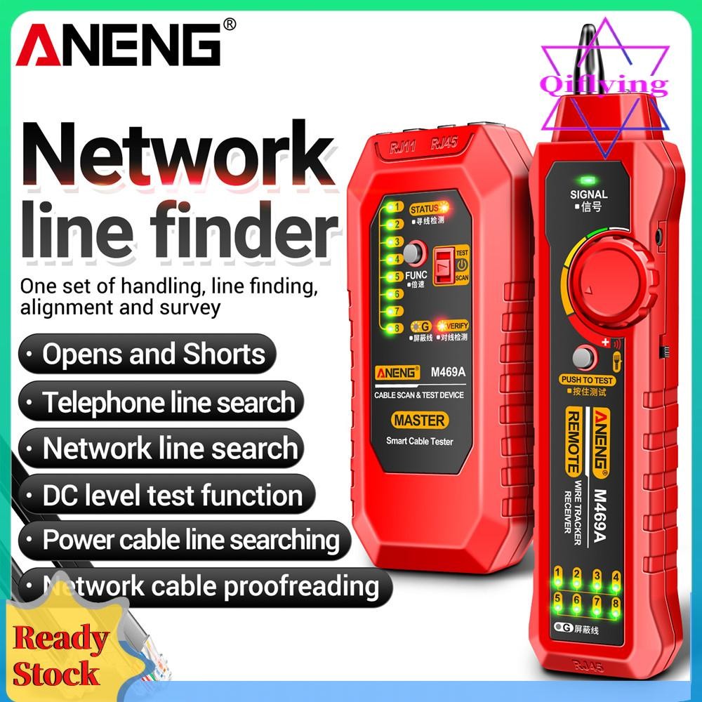 🚚จัดส่งในกรุงเทพฯ🚚M469A Cable Finder RJ45 RJ11 Test Networking Tool Multi สําหรับซ่อมเครือข่าย