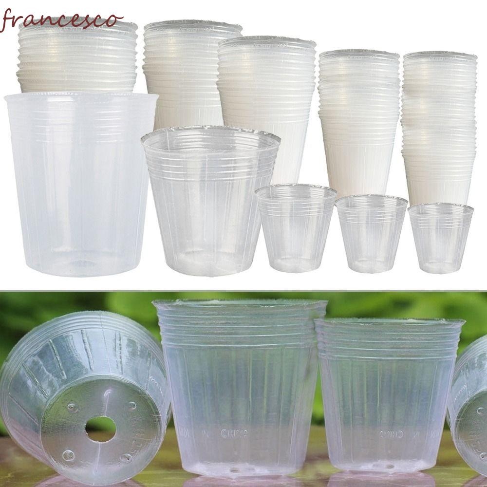 FRANCESCO Nursery Pots Orchid เครื่องมือทําสวนความจุขนาดใหญ่สําหรับสวนดอกไม้ผักถุงต้นกล้า