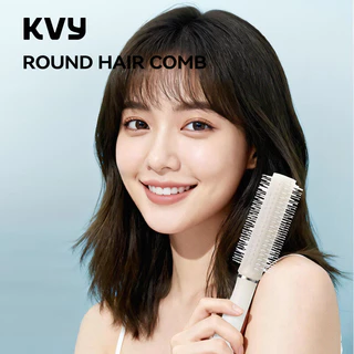 KVY Round Hair Comb หวีจัดแต่งทรงผม สีขาว.