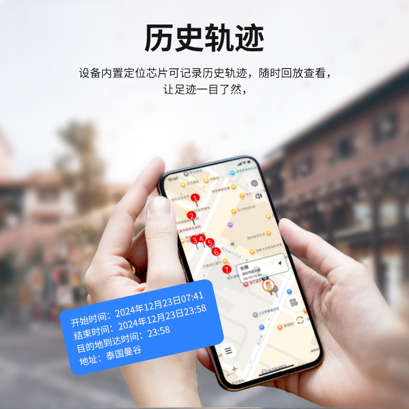 ตัวระบุตําแหน่งอัจฉริยะ GPS Android iPhone เหมาะสําหรับสัตว์เลี้ยงอุปกรณ์ป้องกันการสูญหายอัจฉริยะติด