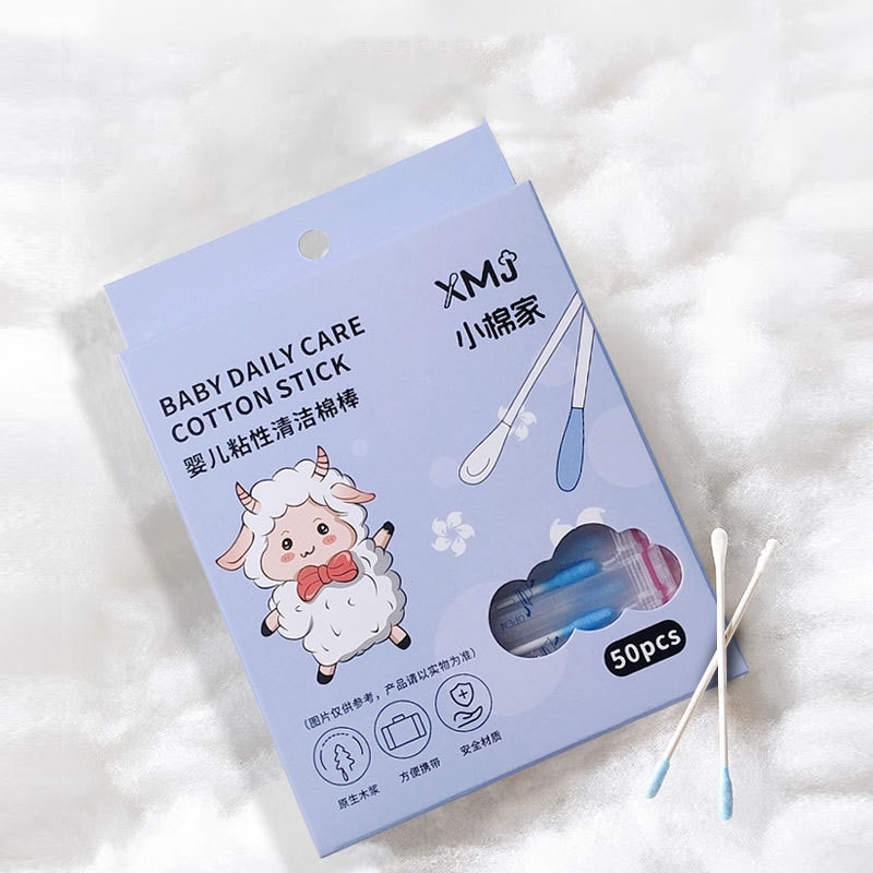 สำลีก้านทารก สำลีฆ่าเชื้อ สำลีก้านคู่ หัวคู่ การทำความสะอาดแบบเหนียว สําลีก้าน คอตตอนบัด - รูปที่ 4