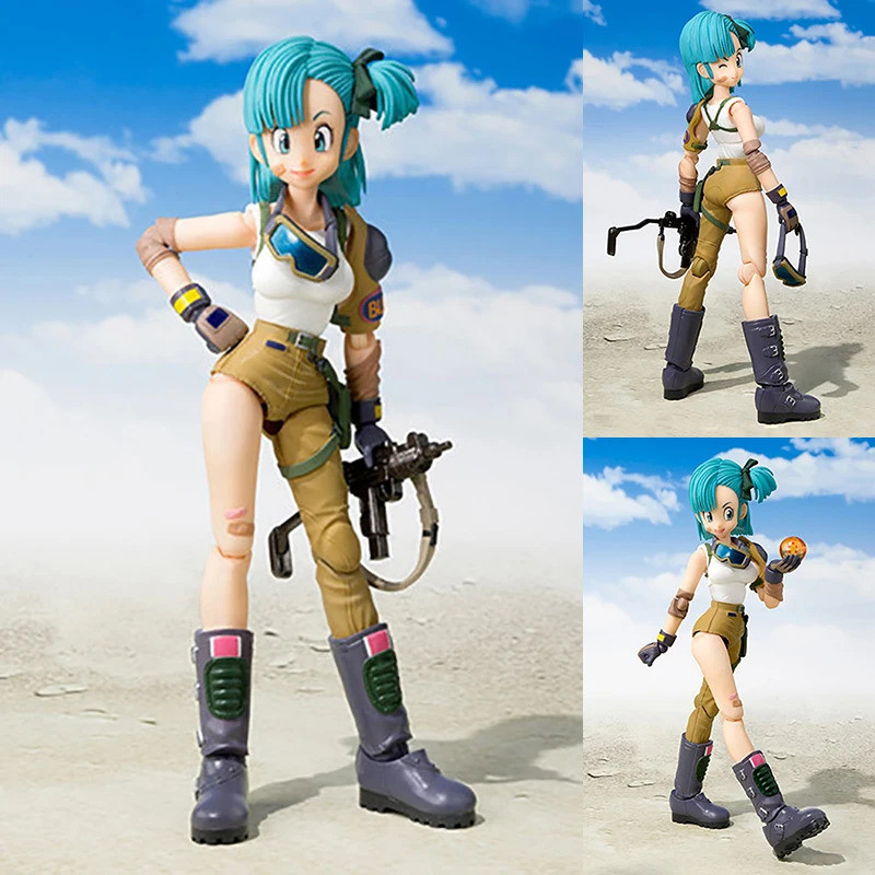 Shf อะนิเมะ Dragon Ball Bulma ตัวเลข PVC Movable Collection ตุ๊กตา 14 ซม.สาวสวย Bulma Action Figure 