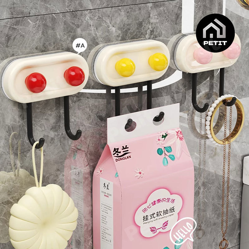 ตะขอแขวนติดผนัง แบบมินิมอล ประหยัดพื้นที่ ใช้ตกแต่งบ้าน แขวนของใช้หลากหลาย - รูปที่ 3