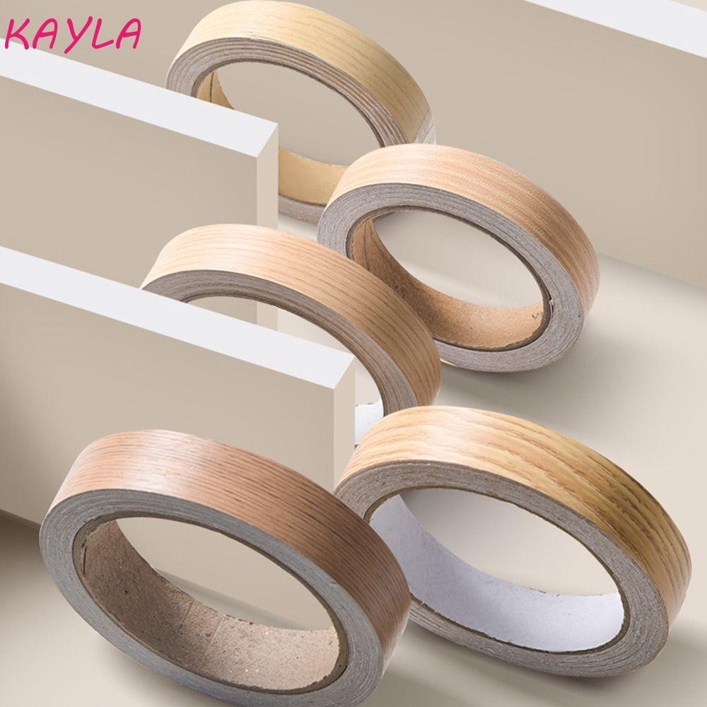 KAYLA Veneer Edge Banding Tape, ลายไม้หลายสไตล์ที่สวยงาม, แถบบางยาว Self-กาว Glossy/Smooth Sanded 2cmx10m Gap สติกเกอร์เฟอร์นิเจอร์ฟื้นฟู