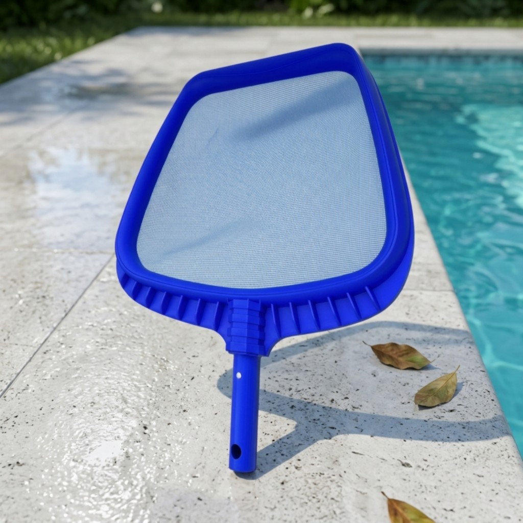 Pool Skimmer Net Pole ติดสระว่ายน้ําทําความสะอาดสุทธิ Fine Mesh Skimmer เสริมขอบรูปทรงโค้งมน
