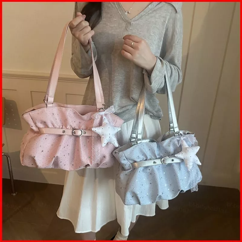2026 New Star Wave Point Underarm Bag Fashion Cute Commuter Large Capacity Tote Bag