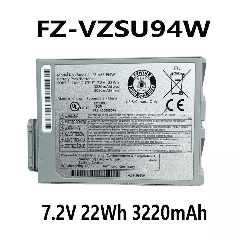 FZ-VZSU94W FZ-VZSU95W 7.2V 22Wh 3220mAh แบตเตอรี่แล็ปท็อปสําหรับ Panasonic ToughBook FZ-M1 FZ-B2 FZ-
