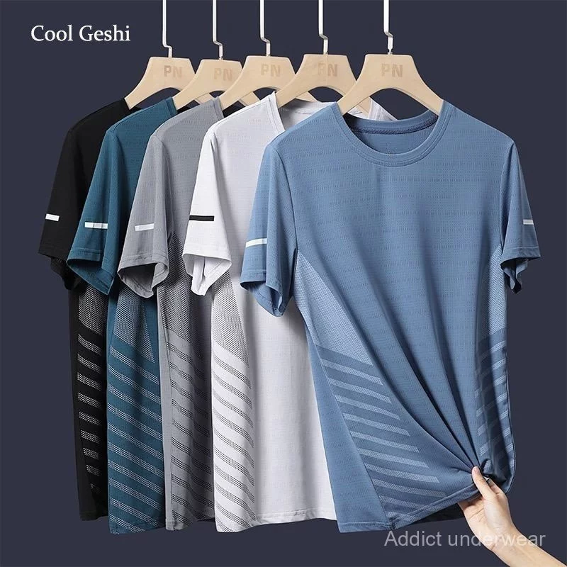 Add Add เสื้อยืดแขนสั้น เสื้อยืดคอกลมแห้งเร็ว/ระบายอากาศ/ดูดซับเหงื่อ/เย็นสบาย ผ้าน้ำหนักเบา สวมใส่สบาย