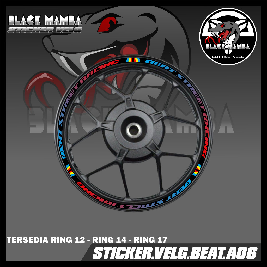 BEAT RIM STICKER - HONDA BEAT A06 TIRE/VELG VARIATION LIST STICKER