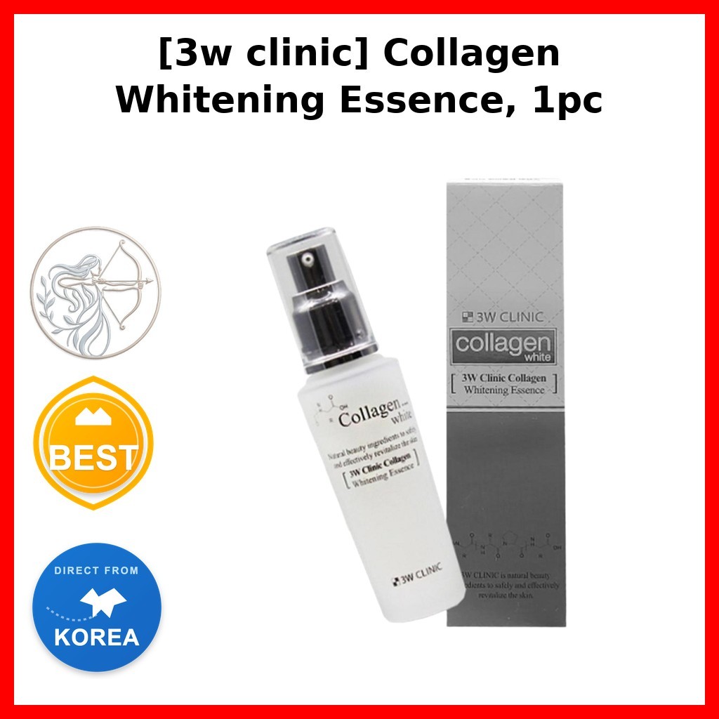 3W CLINIC K-Beauty [คลินิก 3w] Collagen Whitening Essence, 1 ชิ้น / Korean Collagen Essence / Bright