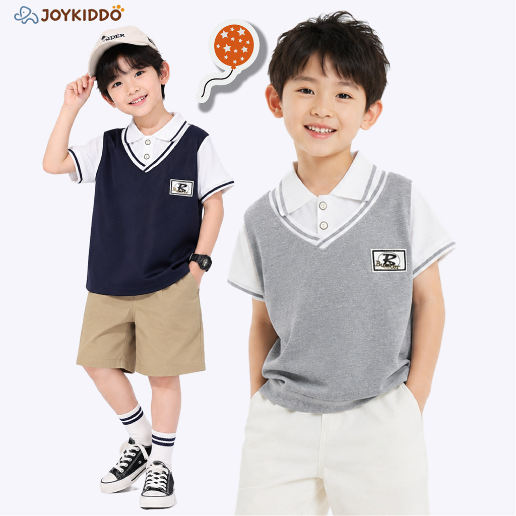 ฤดูร้อนใหม่เด็กโปโลเสื้อผู้ชายฤดูร้อนแขนสั้นชายเสื้อยืดเด็ก