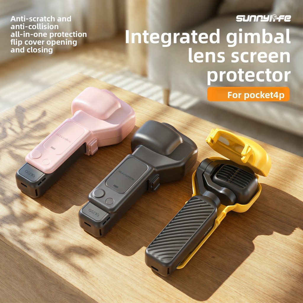 Sunnylife เหมาะสําหรับ DJI Pocket 4P ฝาครอบป้องกัน PTZ เลนส์หน้าจอป้องกันกรณีอุปกรณ์เสริม