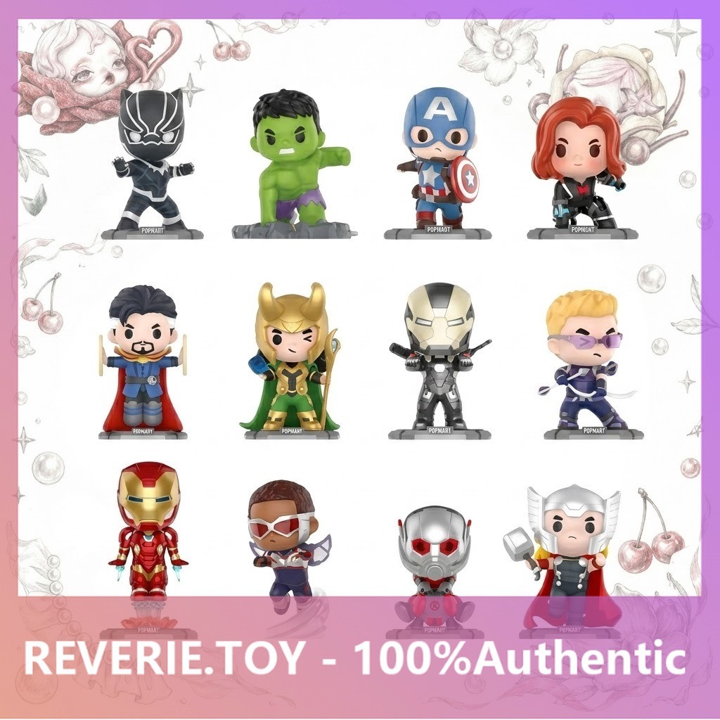 P POPMART Marvel Avengers Classic Series Mystery Box ของขวัญเล่นรูปอินเทรนด์