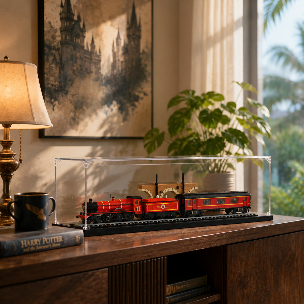 🚀 อะคริลิคสําหรับ Lego 76405 Hogwarts Express ขนาดที่กําหนดเองกล่องผู้ถือผู้ถือผู้ถือ