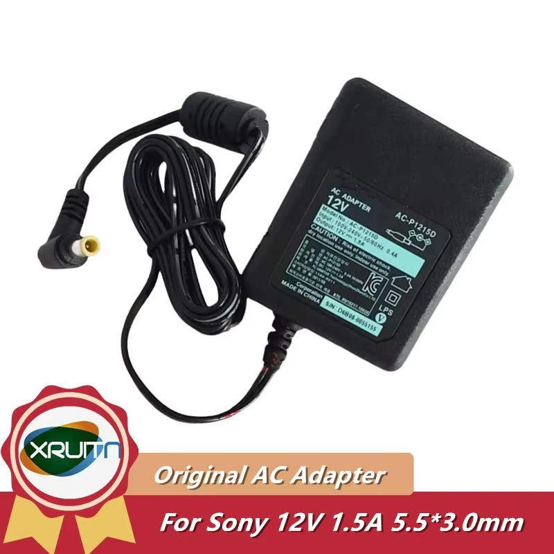 ของแท้ AC-P1215D 12V 1.5A AC Adapter Power Charger สําหรับ Sony wh-l600 หูฟัง/ลําโพงบลูทูธ AC-E1215 