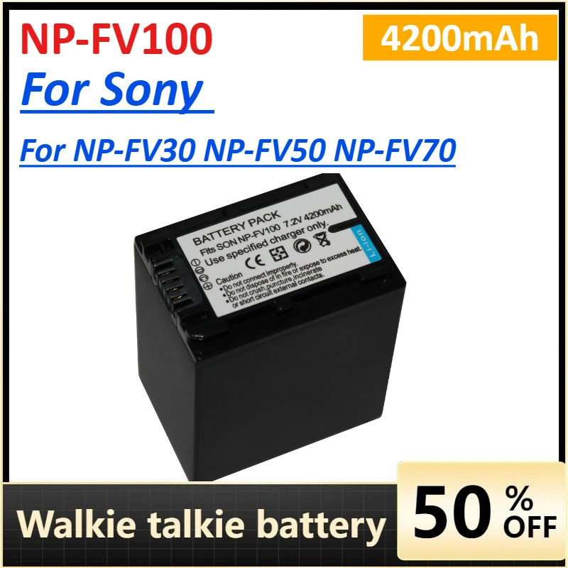 NP-FV100 4200mAh แบตเตอรี่กล้อง NP FV100 สําหรับ Sony NP-FV30 NP-FV50 NP-FV70 SX83E SX63E FDR-AX100E