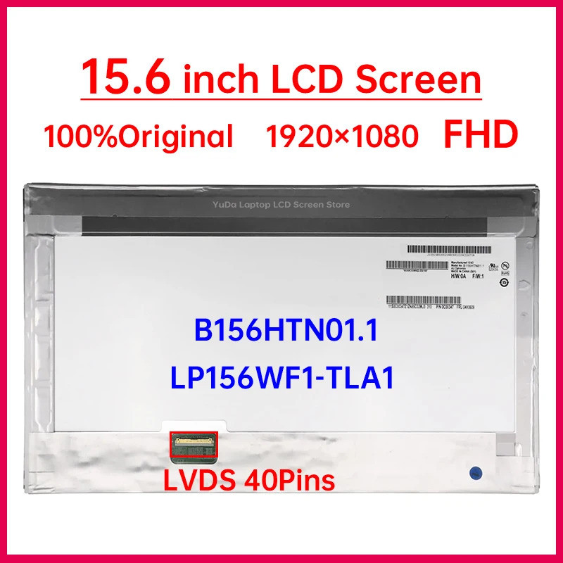 15.6 นิ้วแล็ปท็อปหน้าจอ LCD B156HTN01.1 LP156WF1-TLA1 TLB2 TLC1 สําหรับ Lenovo Y580 W530 E530 W520 T