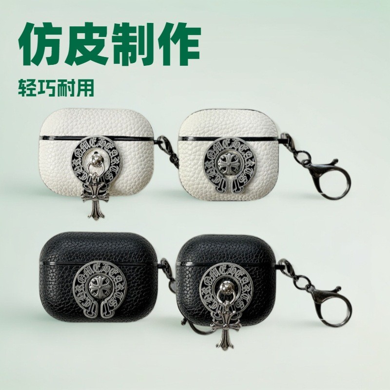 Street Wear Crow Heart เหมาะสําหรับ Airpods4 Apple Bluetooth 3rd Generation หนังหูฟังกรณี pro3 เคสป้
