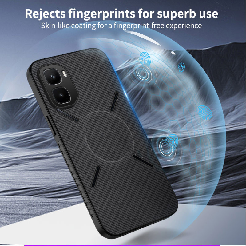 Carbon Fibre Pu หนังแม่เหล็กสําหรับ Infinix GT 50 Pro ไร้สายชาร์จ Matte สําหรับ Infinix GT 50Pro