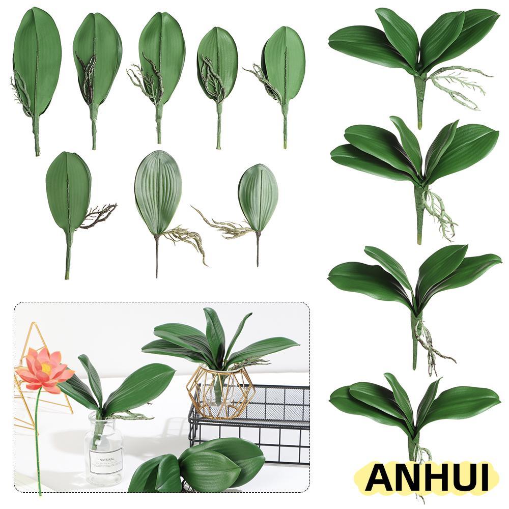 ANHUI จําลองใบตกแต่งบ้านงานแต่งงานฤดูใบไม้ผลิตกแต่งกล้วยไม้ใบ Phalaenopsis Leaf
