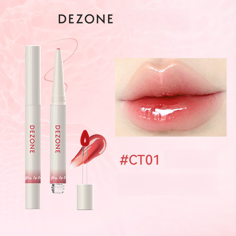 DEZONE ลิปกลอสสองหัว พร้อมดินสอเขียนขอบปาก