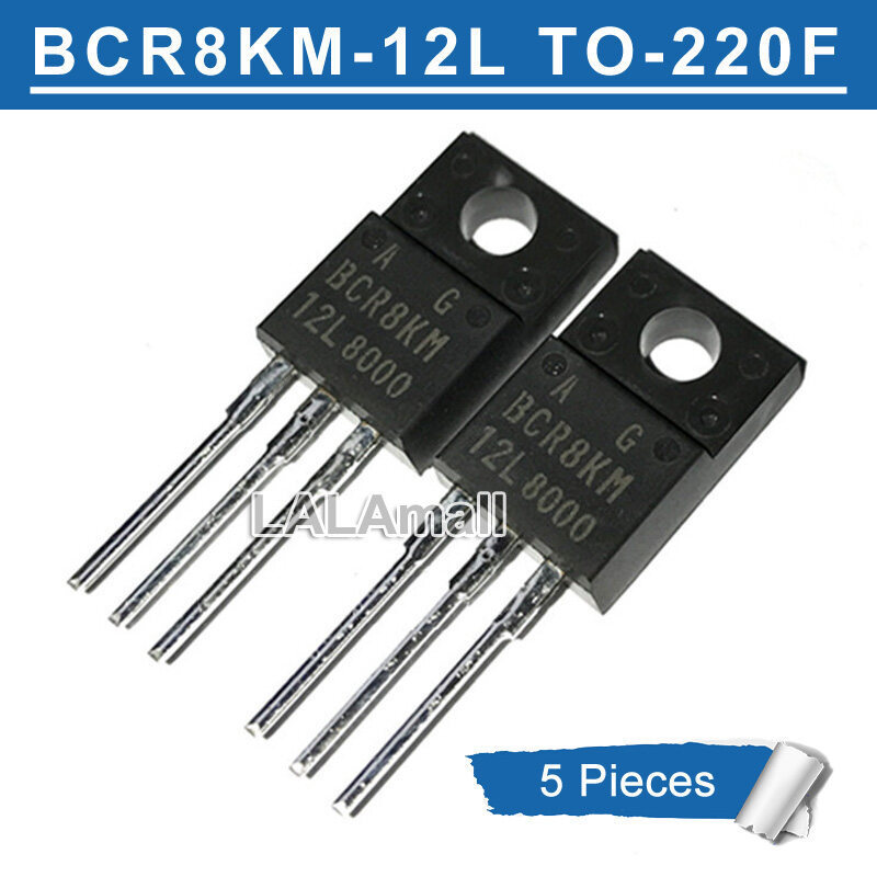 5 ชิ้น BCR8KM-12L TO-220F BCR8KM 12L Triac ใหม่เดิม