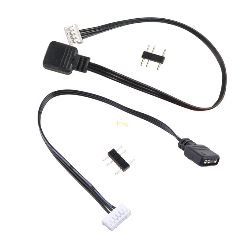 Btsg 5V 3-pin ถึง 6pin 4pin สายแปลง ARGB 3Pin ถึง 4P 6P สําหรับ Coolmoon Controller