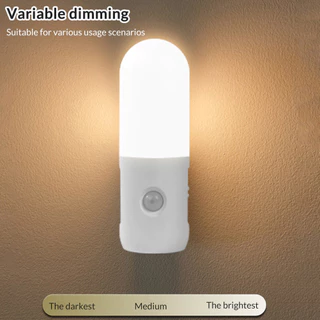 ไฟกลางคืนเซนเซอร์จับการเคลื่อนไหวชาร์จได้แบบแม่เหล็ก LED สำหรับห้องนอน ห้องน้ำ บันได