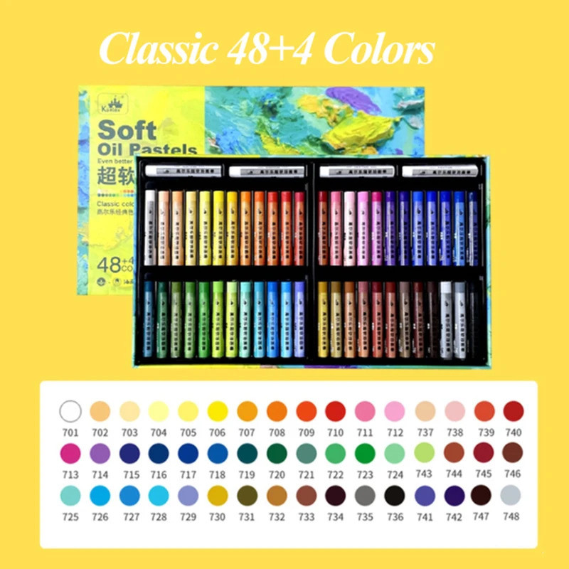 Kuelox Soft Oil Pastel 24/36/48 Solid Paint Stick ล้างทําความสะอาดได้คลาสสิก Macaron Morandi Artist Crayon สําหรับของขวัญ