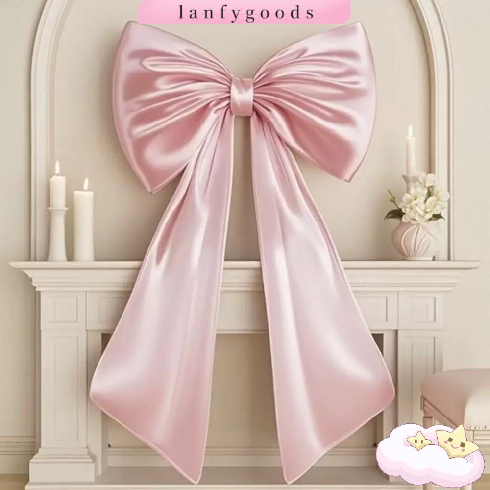 LANFYGOODS Giant Bowknot,ซาตินริบบิ้นแขวนขนาดใหญ่Coquette Bow,แฟชั่นขนาดใหญ่โบว์ตกแต่งห้องตกแต่งผนัง
