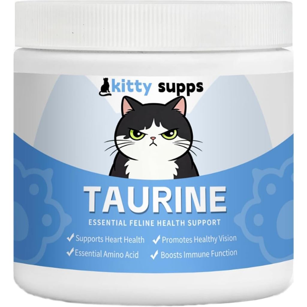 Taurine,Kitty ps Taurine Powder for Cats,Boost Energy & Vitality,Mix in , ละลายน้ํา,พร้อมช้อนยา