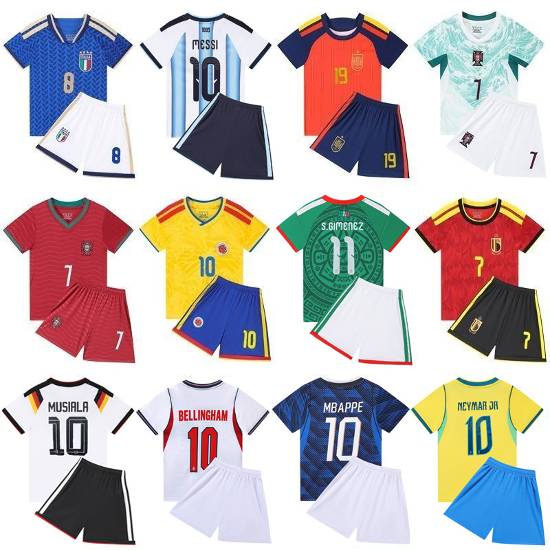 2026 ชุดเสื้อฟุตบอล FIFA * W-Cup ทีมชาติชุดฟุตบอลเสื้อ + กางเกงขาสั้นชุดสําหรับเด็กเด็กทารกเด็กหญิง