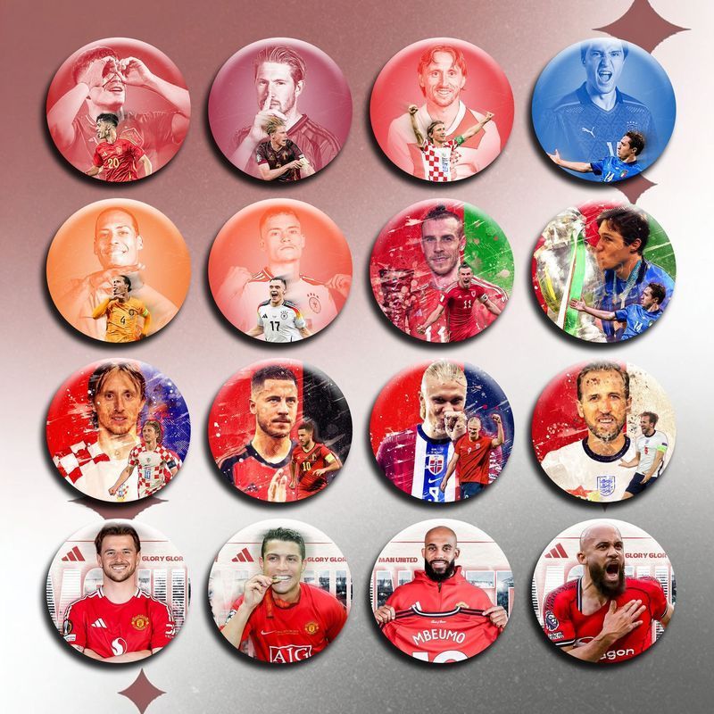 World Cup Collection การ์ตูนอะนิเมะ Badge Pack Badge Tinplate Valley Eat Valley Bar 6-26
