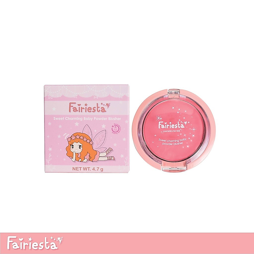 💖สีชมพู บลัช/ทาตา Fairiesta บลัชออน/อายแชโดว์ ออร์แกนิค สำหรับเด็ก ปัดแก้ม ทาตา สีชมพูสดใส