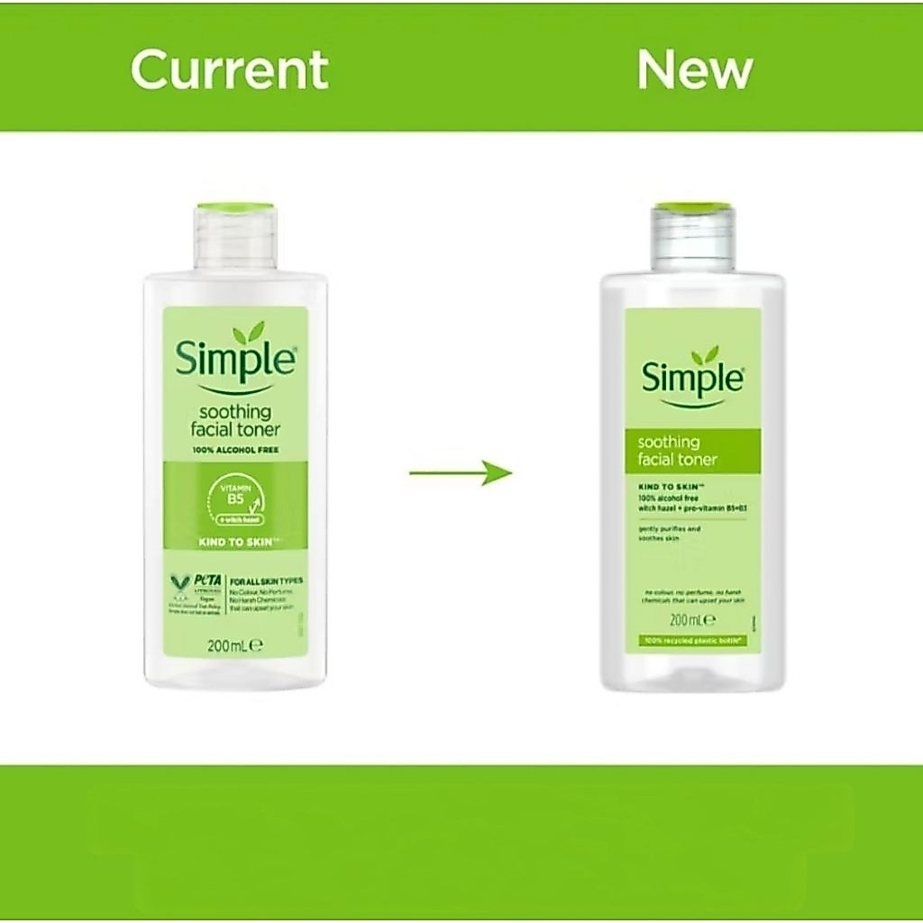 ซิมเพิล Simple Soothing Facial Toner 200ml.✔️ Exp: 02/2028