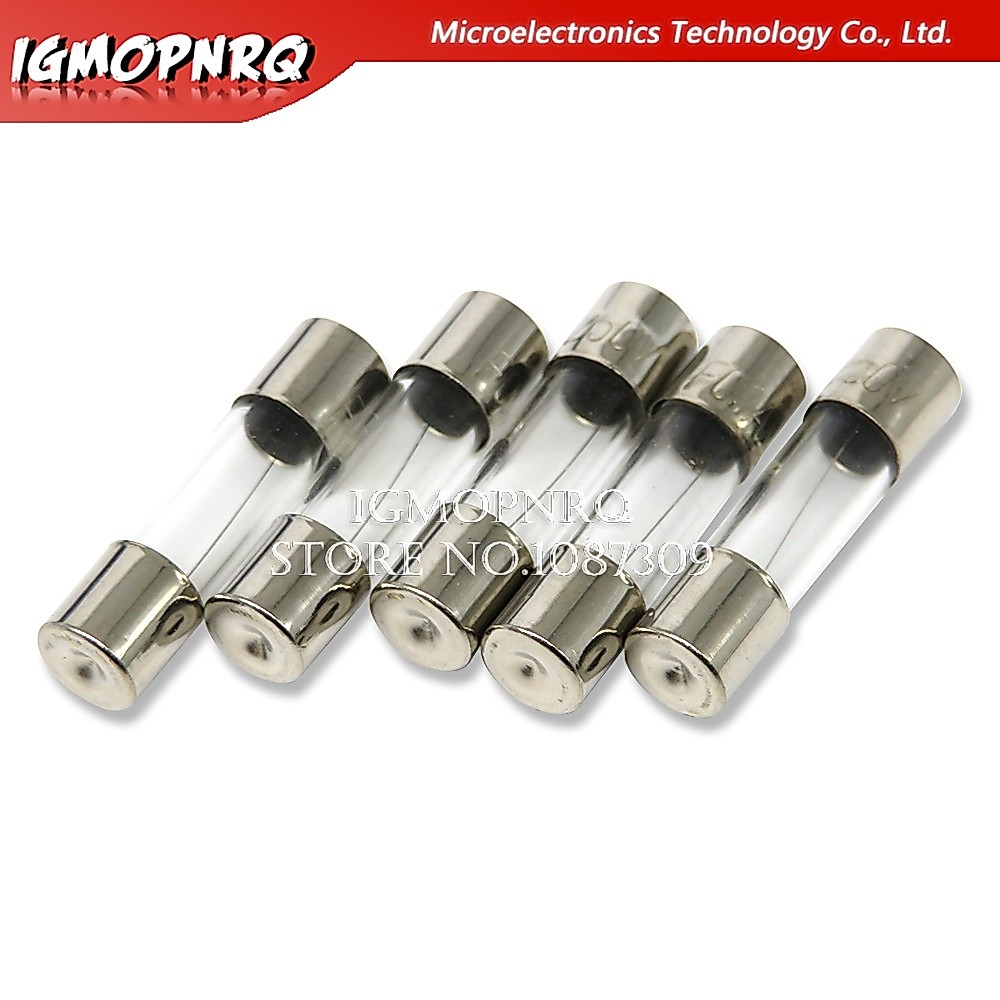 ฟิวส์หลอดแก้ว 5x20 250V 0.1A ~ 25A 5*20 5*20 0.2A 0.25A 0.3A 1A 1.25A 2A 2.5A 3A 3.15A 4A 5A 6A 6.3A 10 ชิ้น