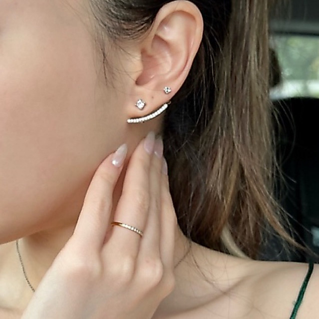 {B-Grade} Orachat | Camille Java 14K earrings. (ต่างหูตัวเรือนสแตนเลส)