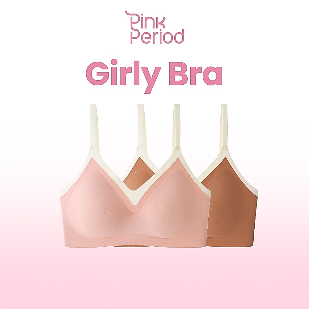 Pink Period ดันทรง ชุดชั้นใน เจลลี่บรา ดันทรง ผ้านุ่มใส่สบายมาก ผ้าเป็นยางพาราไร้ขอบเนื้อดี Bar-014